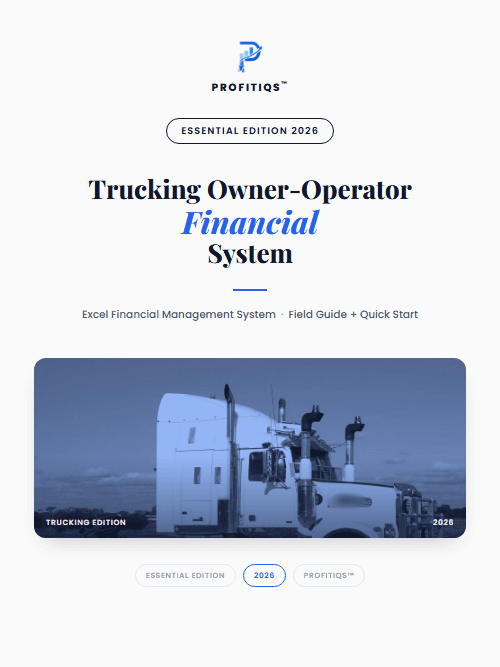 Trucking Owner-Operator Financial System — Essential cover