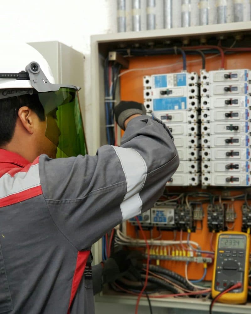 Electrical Contractor business owner at work